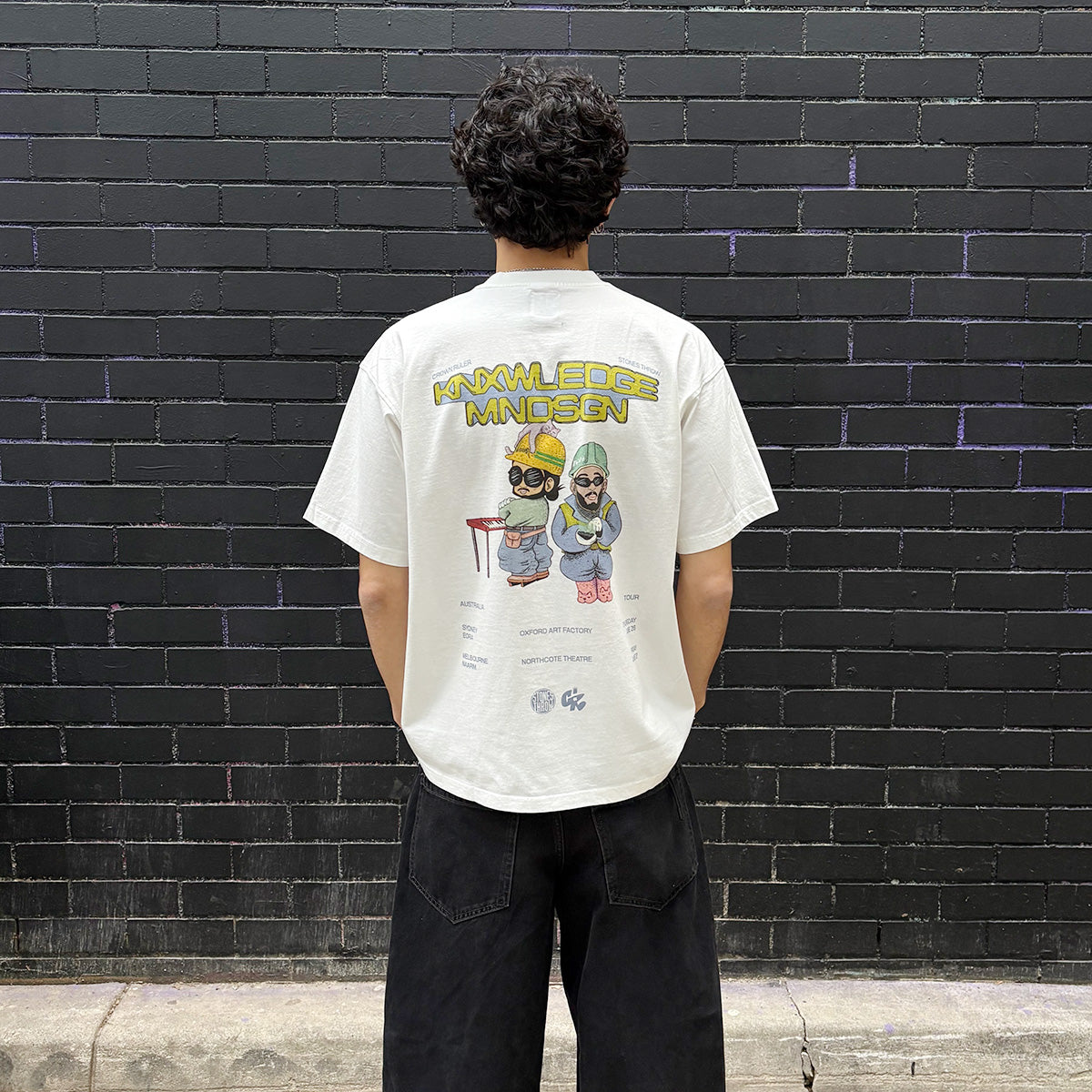 KNXWLEDGE x MNDSGN AUS TOUR TEE - WHITE