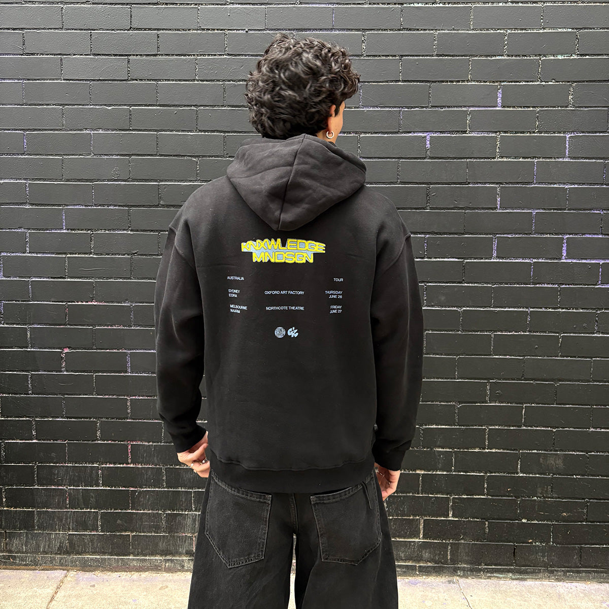KNXWLEDGE x MNDSGN AUS TOUR HOODIE - BLACK