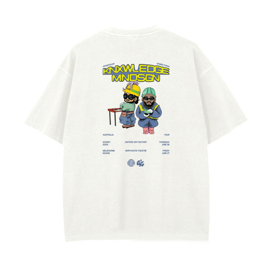 KNXWLEDGE x MNDSGN AUS TOUR TEE - WHITE
